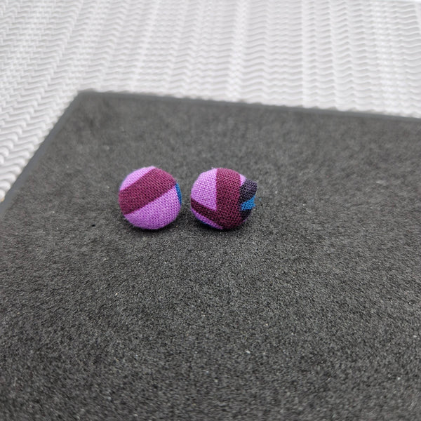 Bold and bright button stud earrings.