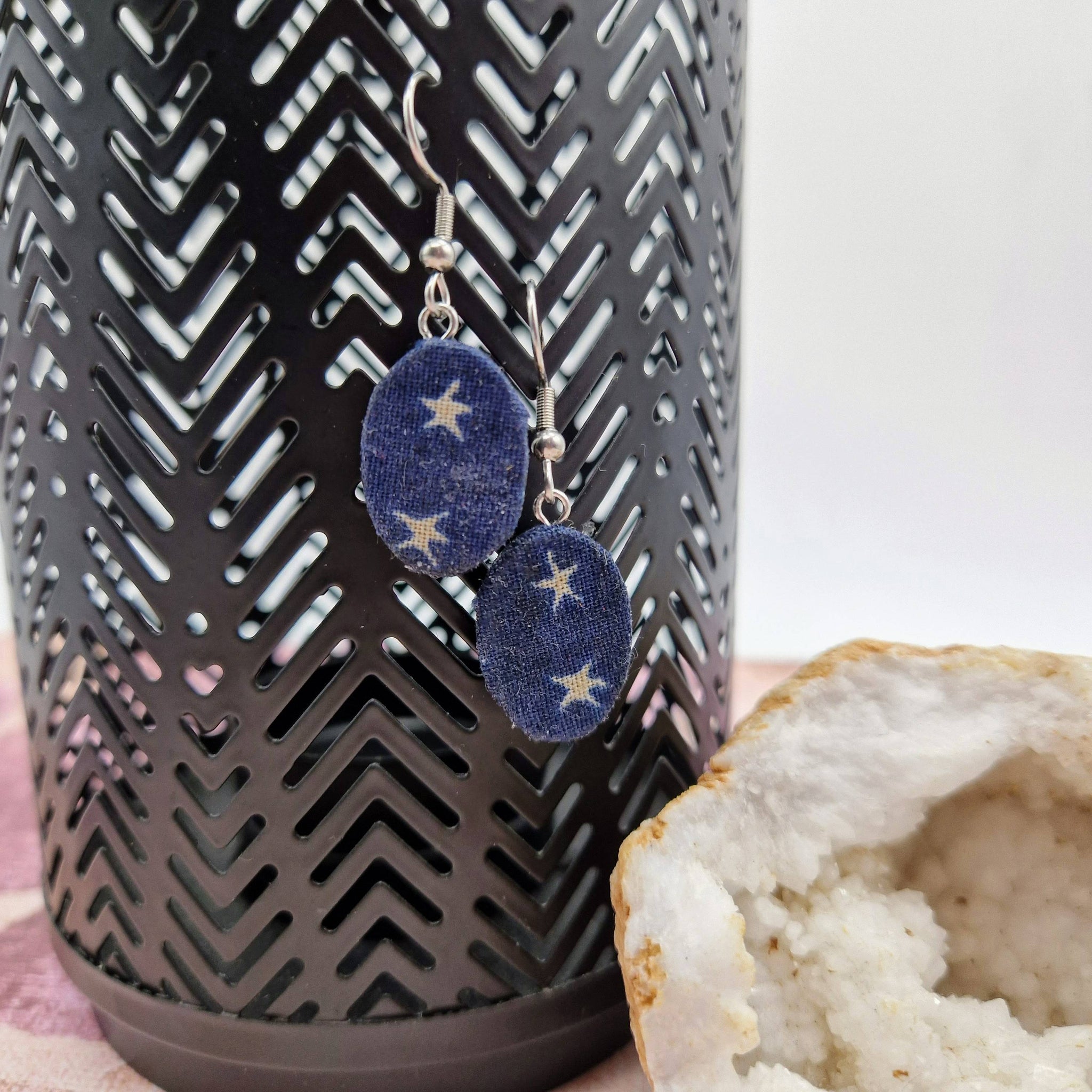 Variety of Small nautical themed small fabric dangle earrings