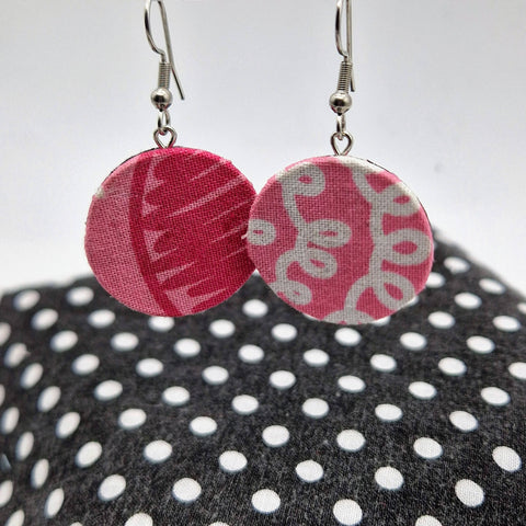 Lets glow fabric dangle earrings, 3 designs available