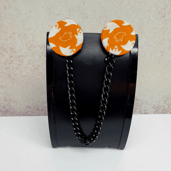 Halloween themed Collar pins with black chain.