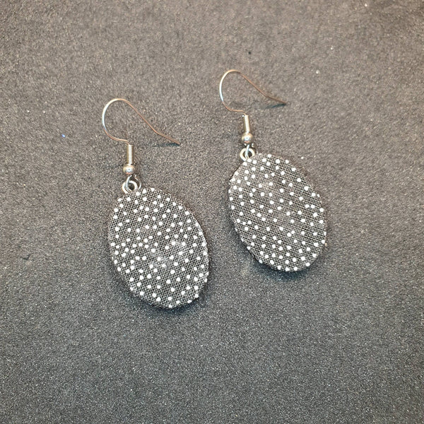Christmas fabric dangle earrings