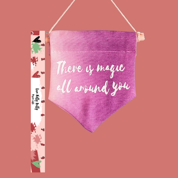 Mini Song Lyrics fabric wall banner. Pennant banner. quote.