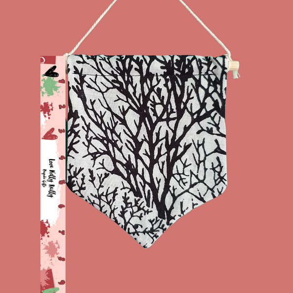 Tree design wall hanging. Pennant banner. personalised. customisable.
