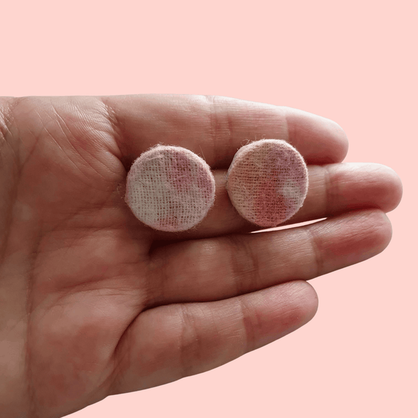 Brushed cotton Tie dye circle studs.